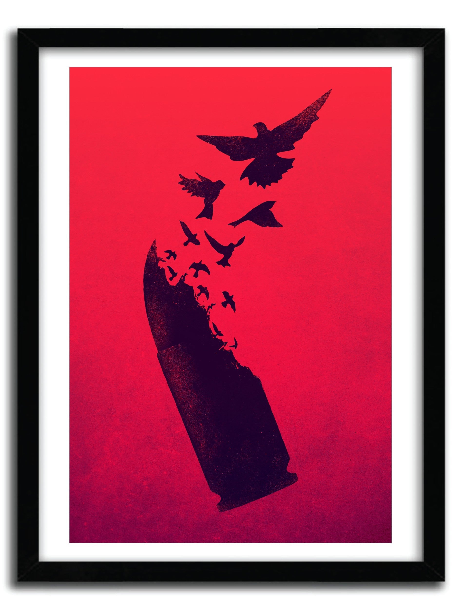 Affiche BULLET BIRDS by VICTORSBEARD, a limited edition art print featuring vibrant bird designs on fine arts paper.