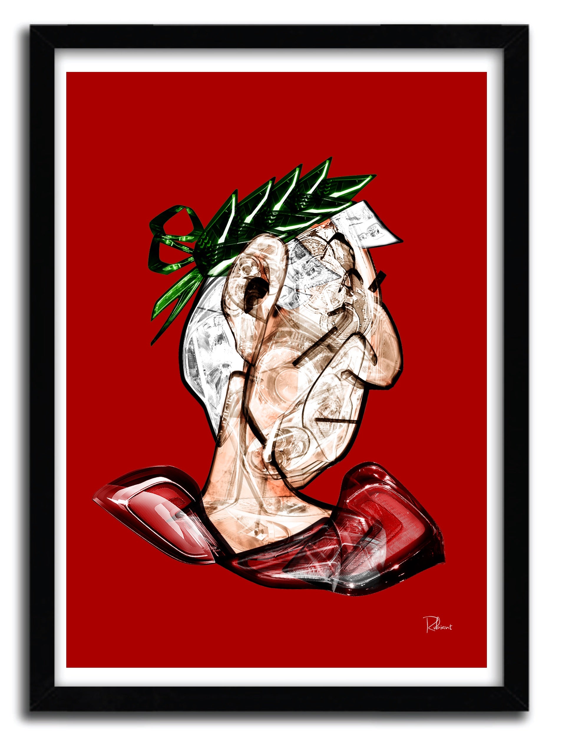 Affiche Cesar par Rubiant, imprimée sur papier fine arts, avec des encres d’archives, numérotée et signée, édition limitée.