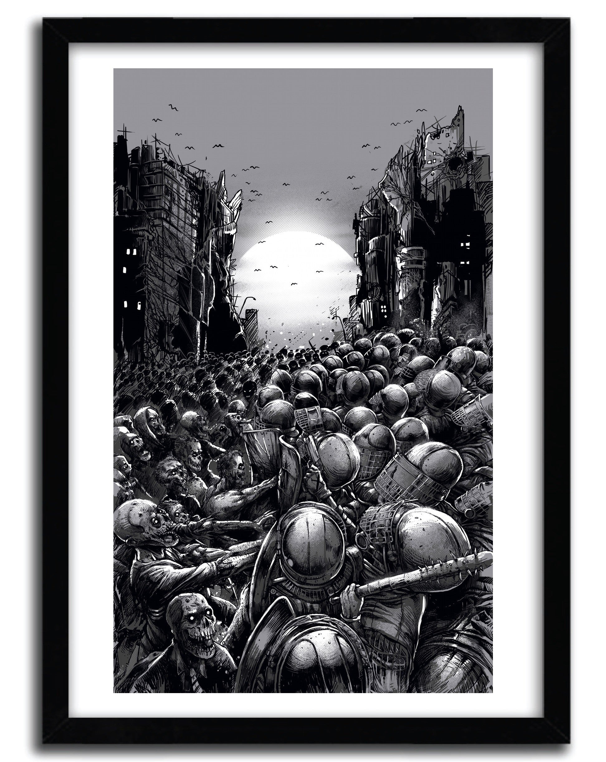 Limited edition CHAOS INFECTED print by CARBINE on fine arts paper, showcasing vibrant colors and unique design.