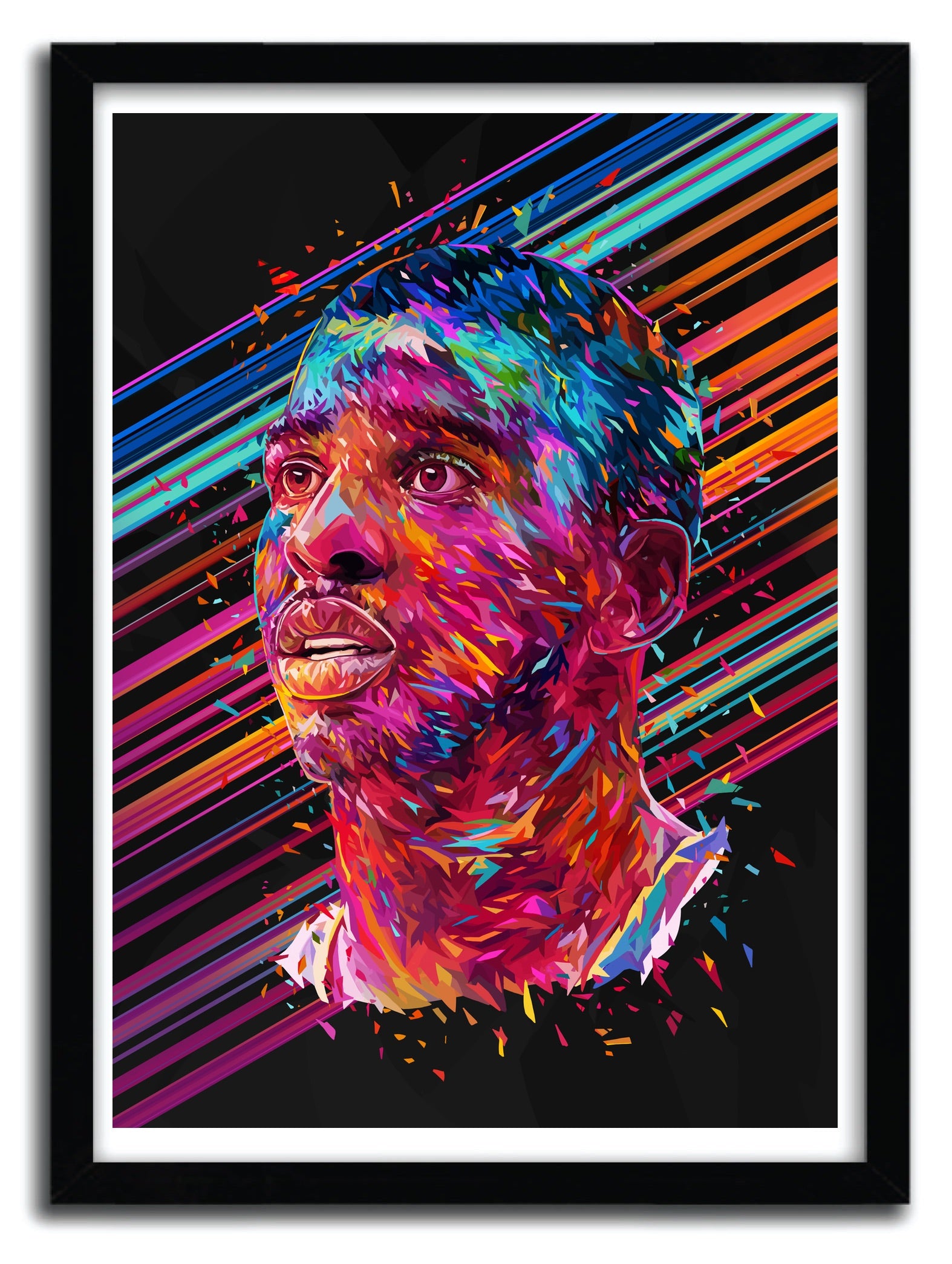 Affiche artistique de Chris Paul par Alessandro Pautasso, imprimée sur papier fine arts avec des encres d'archives, numérotée et signée.