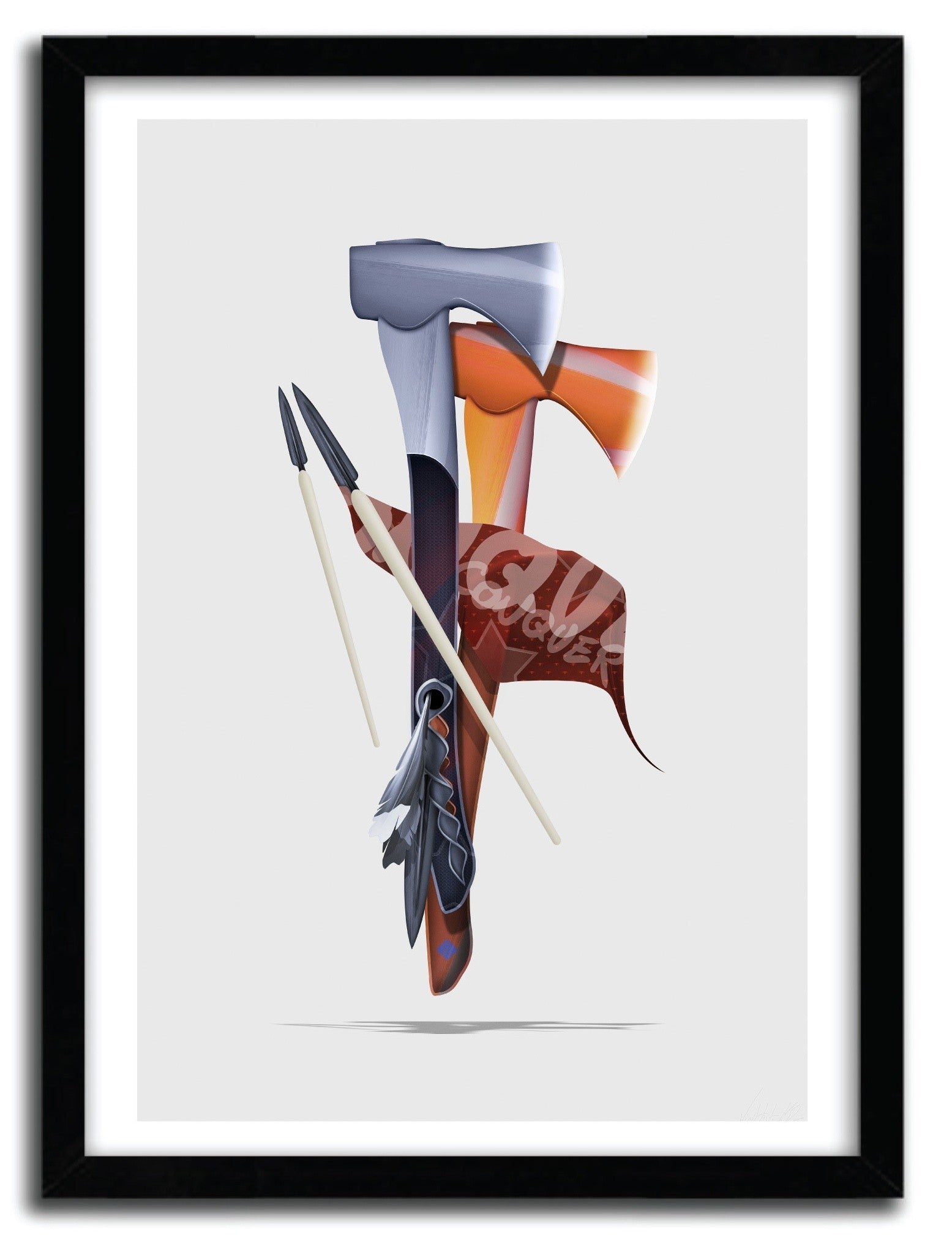 Affiche CONQUER by DAVID DELIN, a limited edition art print on fine arts paper, showcasing vibrant colors and intricate details.