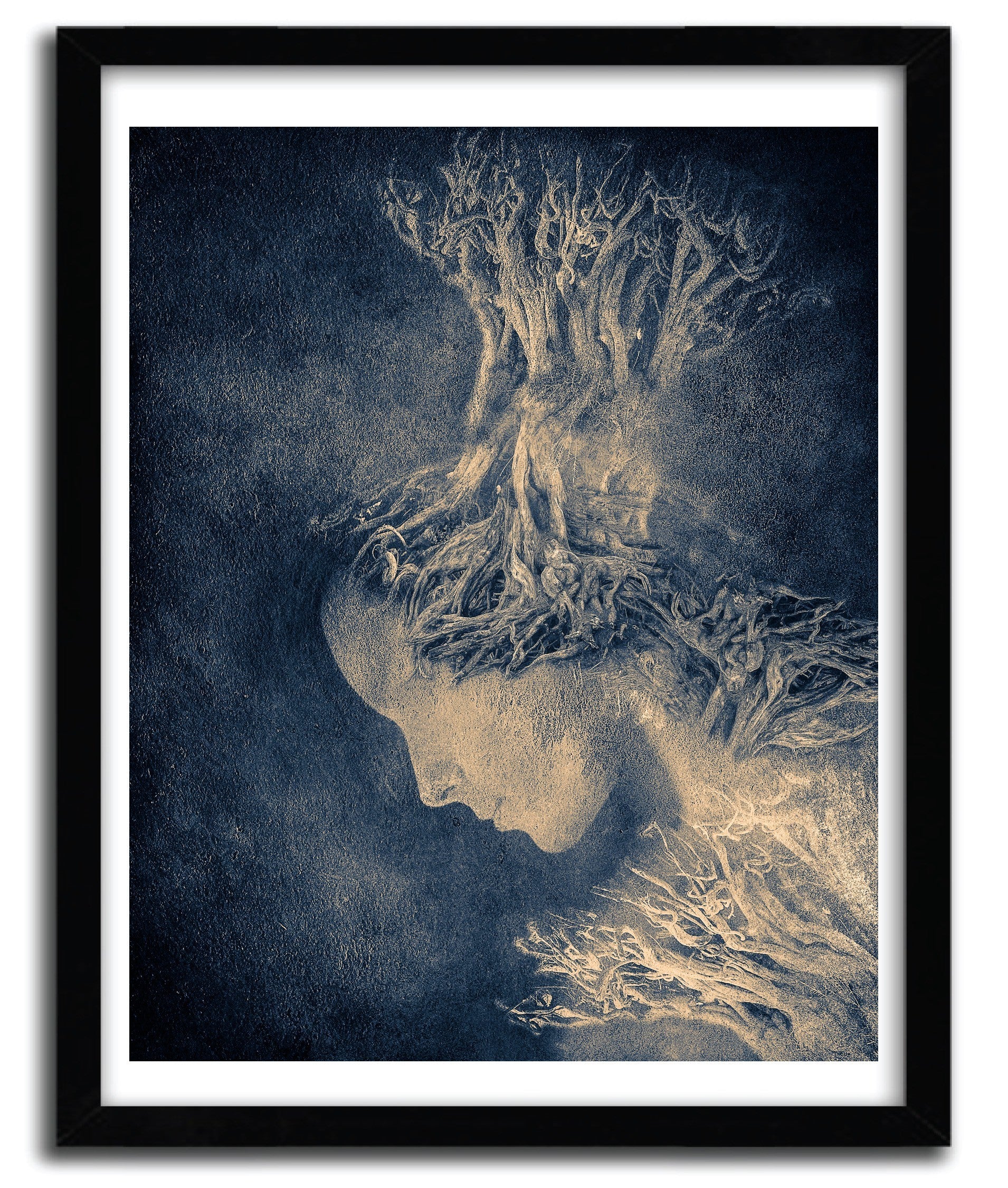 Affiche DARK PORTRAIT II by Viviana Gonzalez, a limited edition art print on fine art paper, showcasing intricate details and vibrant colors.