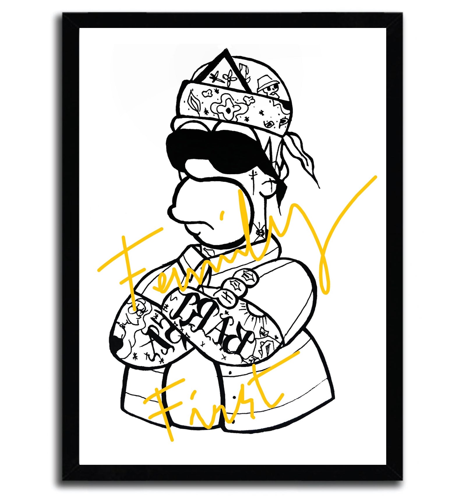 Affiche Family First by Sermin Ersoz, a limited edition art print on fine arts paper, showcasing vibrant colors and intricate details.