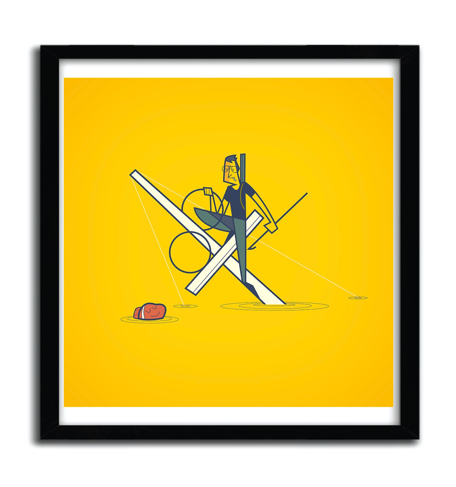 Affiche Finding Jaws by ALE GIORGINI, a limited edition art print on fine arts paper, showcasing vibrant colors and intricate details.