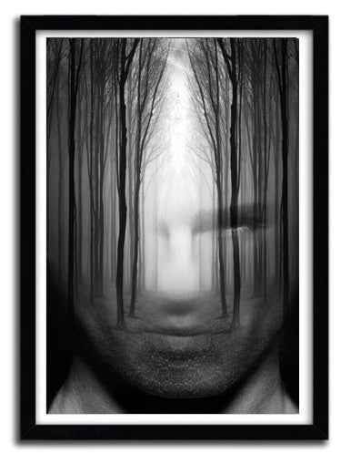 Affiche Forest man par Tania Amrein, imprimée sur papier fine arts, avec des couleurs vives et un design unique.