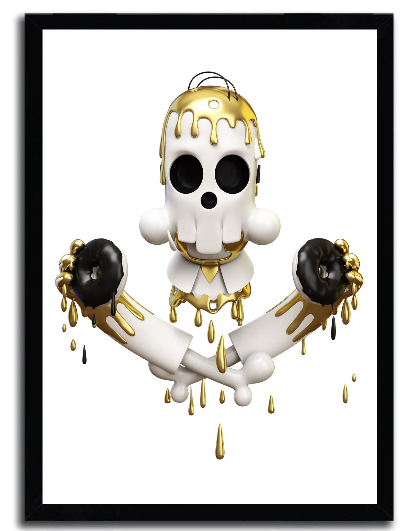 Affiche artistique Homer Zombie Pimpskull par Theodoru, imprimée sur papier fine arts avec des encres d’archives, numérotée et signée.