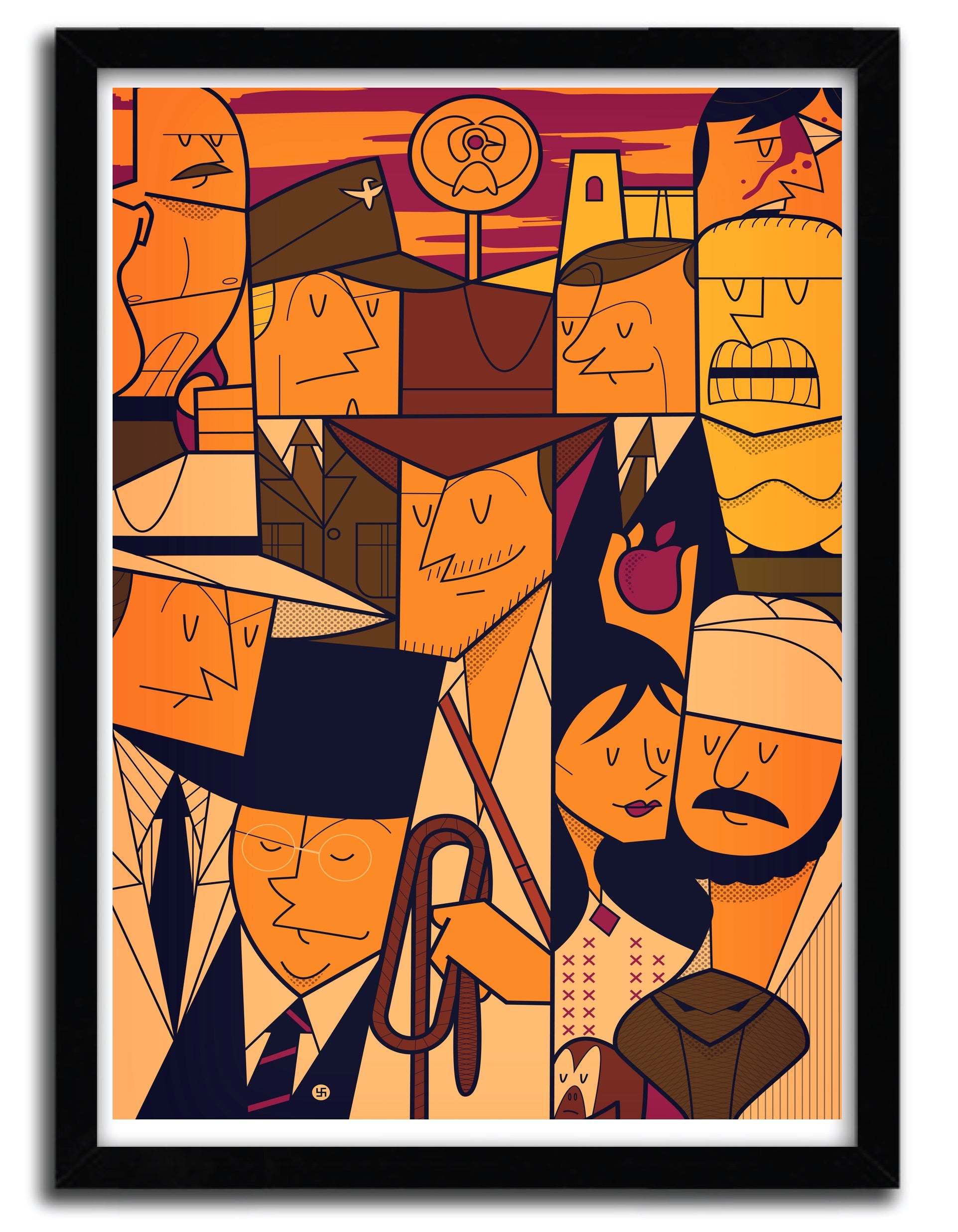 Affiche Indy par Ale Giorgini, imprimée sur papier fine arts, avec des couleurs éclatantes et un design moderne.
