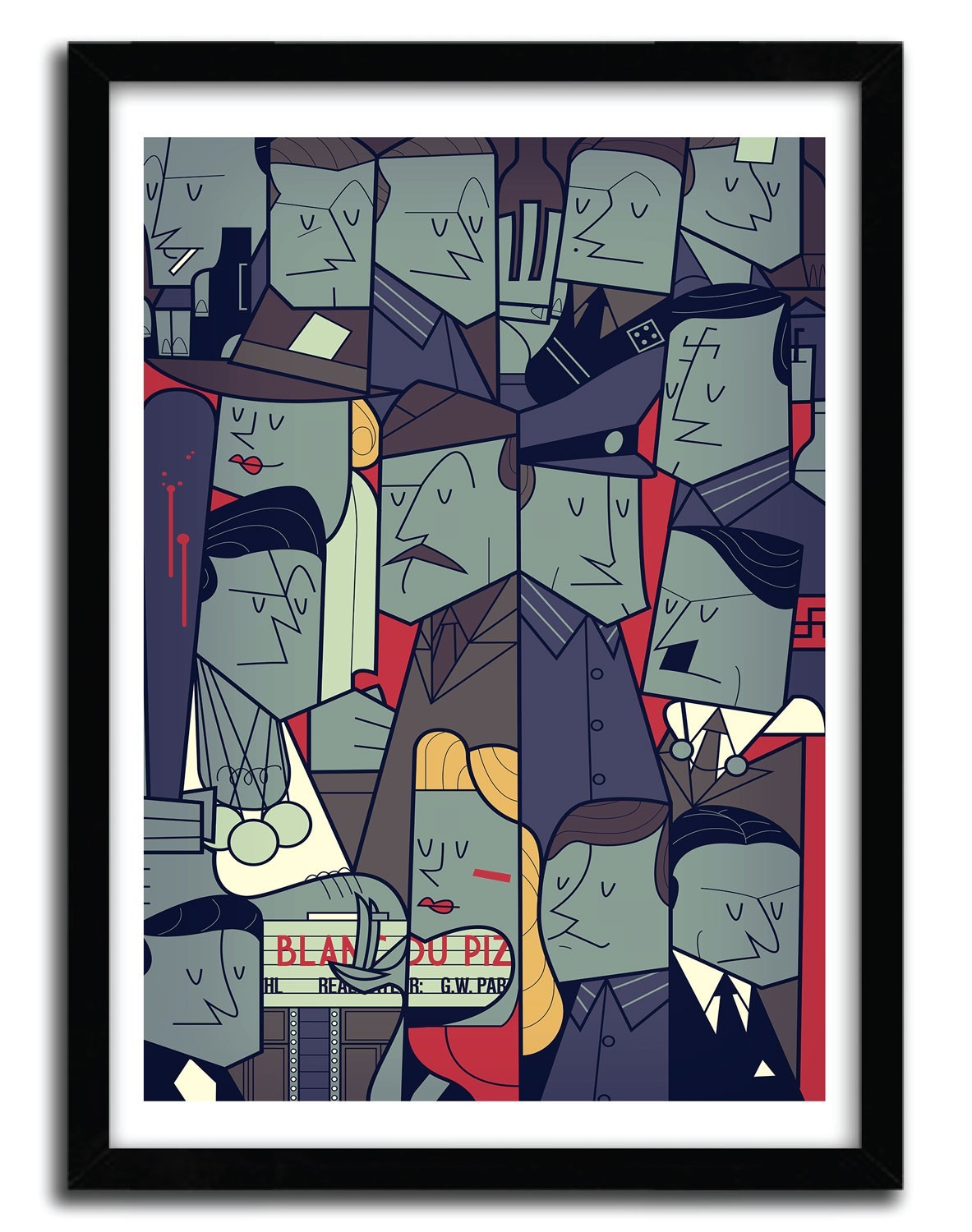 Affiche artistique INGLOURIOUS BASTERDS par Ale Giorgini, imprimée sur papier fine arts avec des encres d’archives, numérotée et authentifiée.