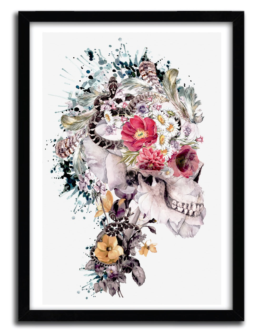 Affiche memento mori X by Riza Peker, a limited edition art print on fine arts paper, showcasing intricate details and vibrant colors.