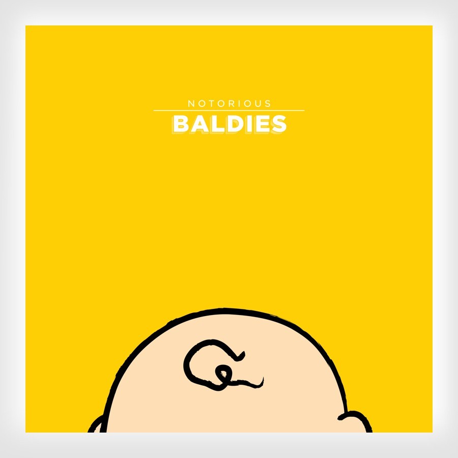 Affiche Notorious Baldie CHARLIE BROWN by Mr Peruca, a limited edition art print on fine arts paper, showcasing vibrant colors and unique design.