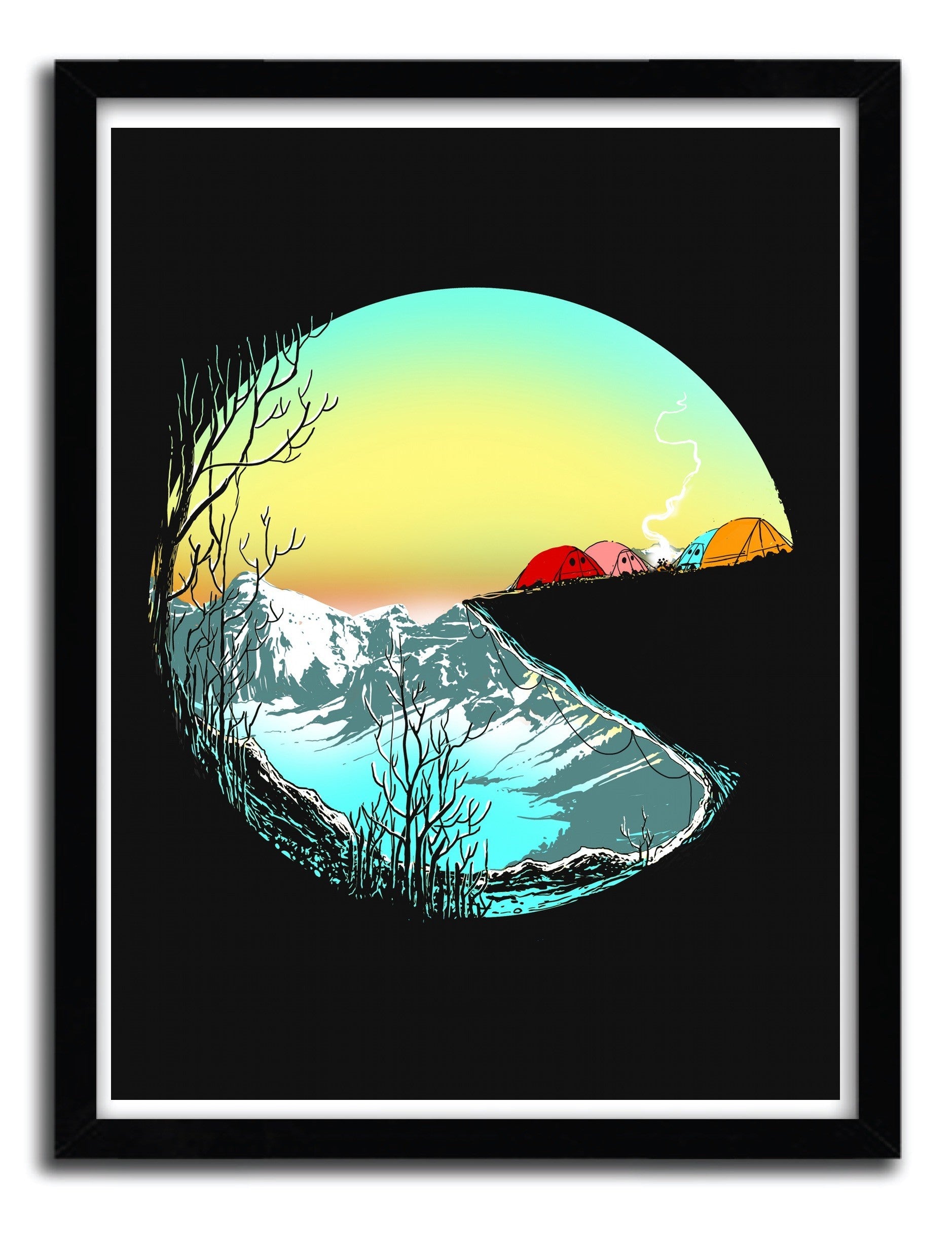 Affiche PAC CAMP by CARBINE, a limited edition art print on fine arts paper, showcasing vibrant colors and intricate details.