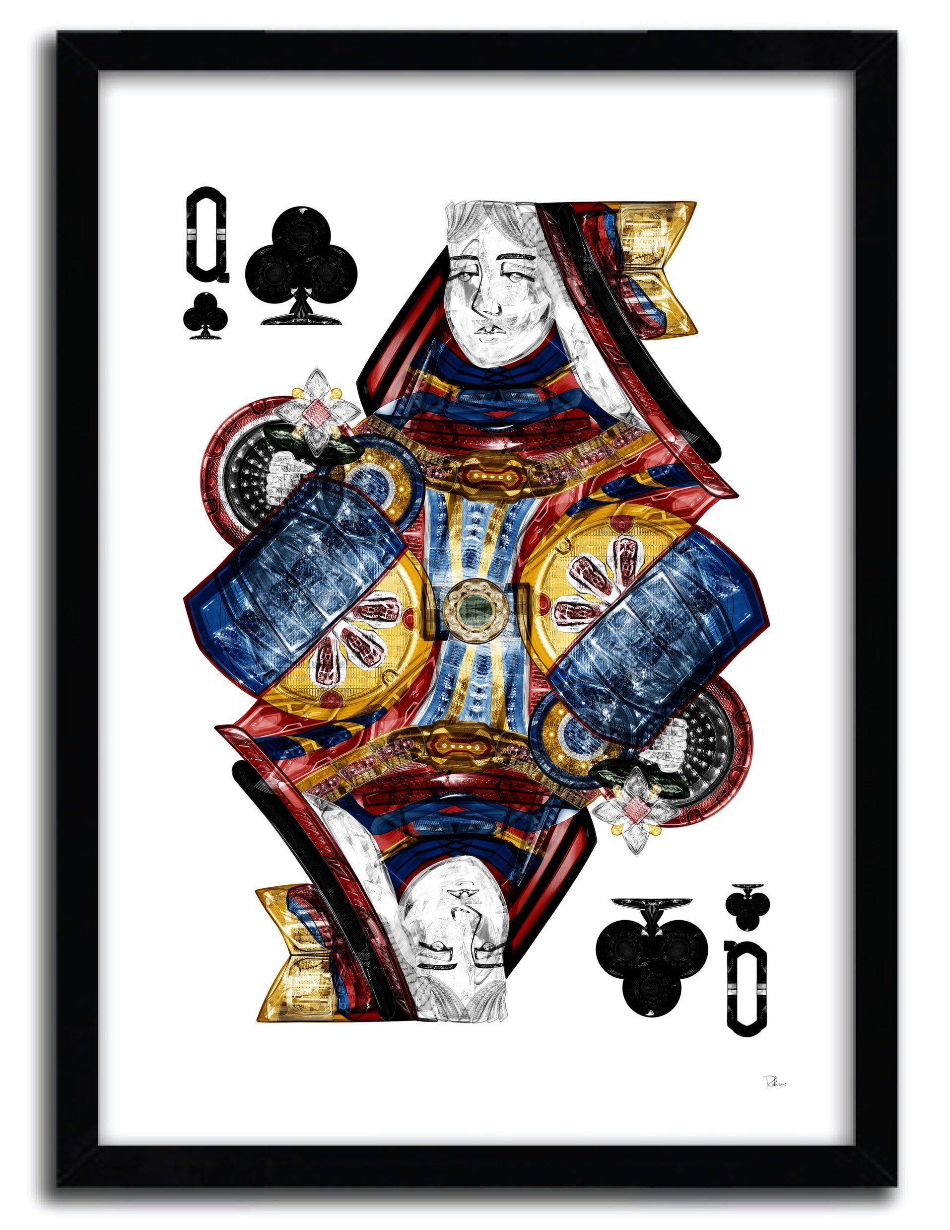 Affiche PETITE DAME DE TREFLE UN PEU VENALE by Rubiant, a limited edition art print on fine arts paper, showcasing vibrant colors and intricate details.