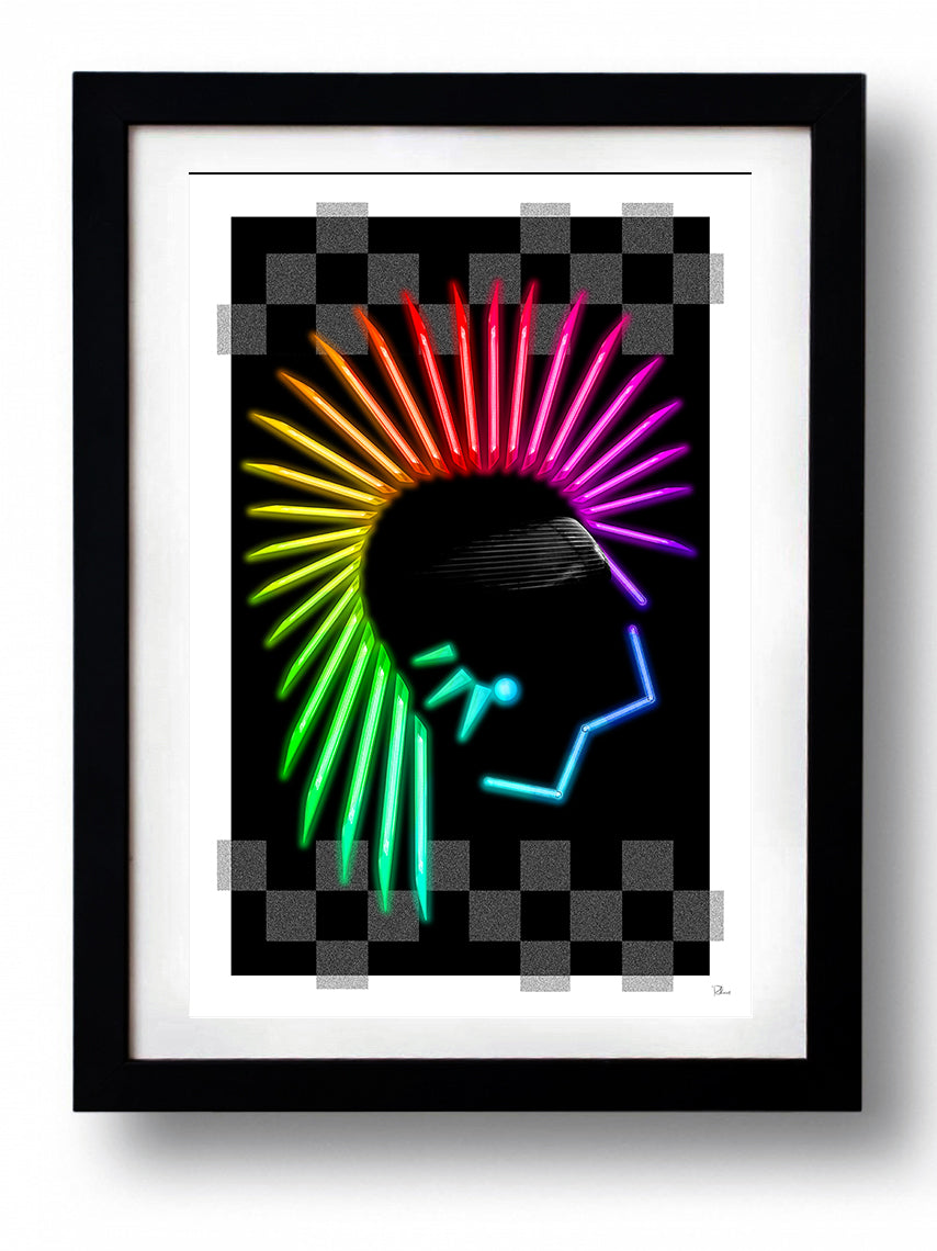 Affiche PUNK HATE THE LIGHT RAINBOW by Rubiant, a vibrant art print showcasing bold colors and a unique design.