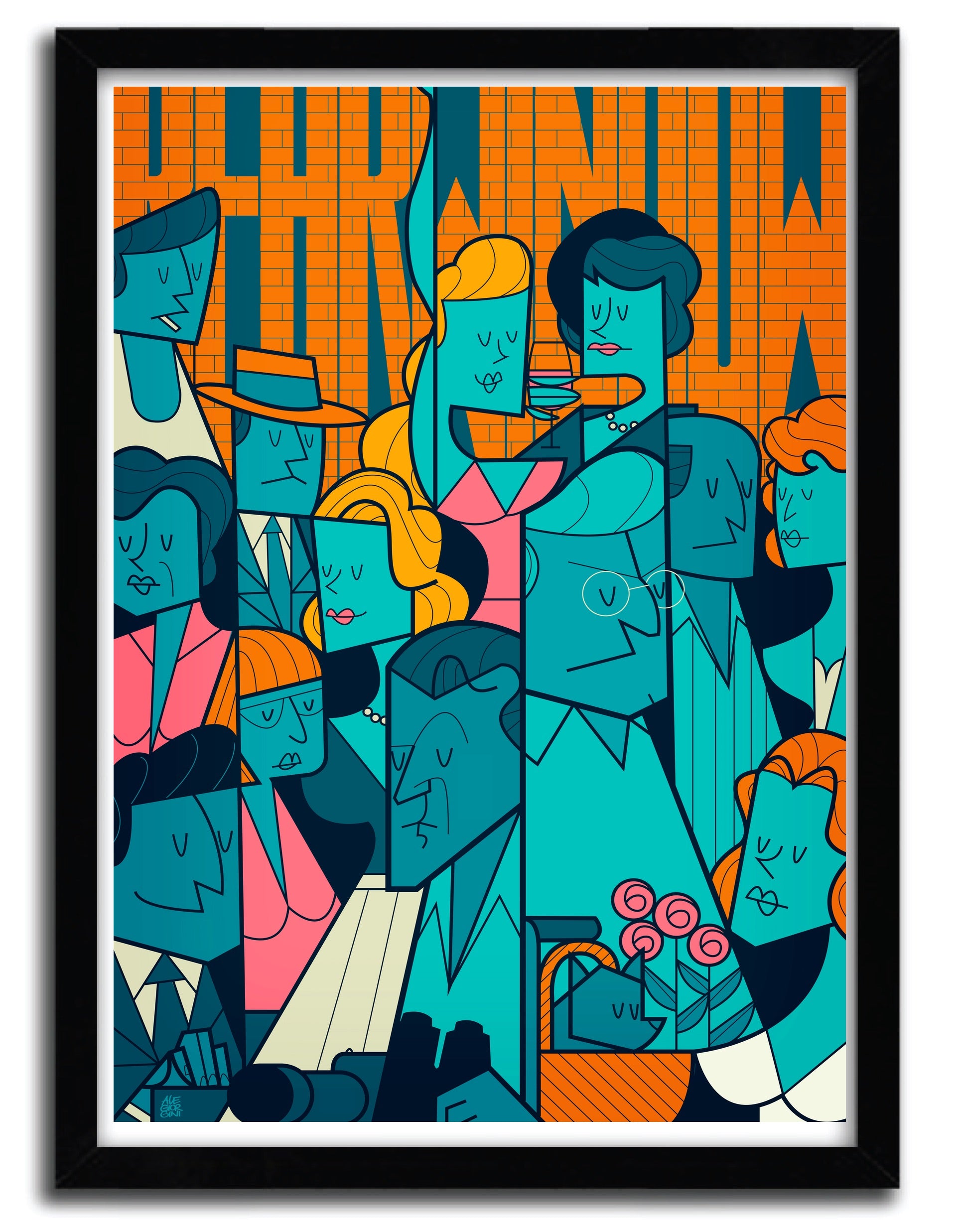 Affiche REAR WINDOW by Ale Giorgini, a limited edition art print on fine arts paper, showcasing vibrant colors and intricate design.