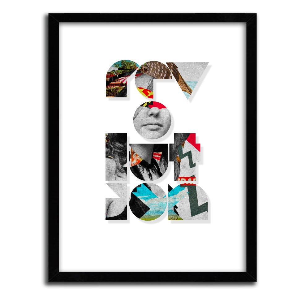 Affiche REVOLUTION by ALI GULEC, a limited edition art print on fine arts paper, showcasing vibrant colors and intricate details.