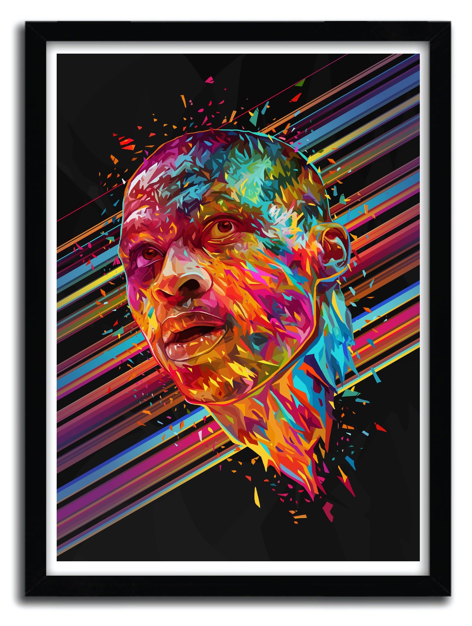 Affiche artistique de Russell Westbrook par Alessandro Pautasso, imprimée sur papier fine arts avec des encres d’archives, numérotée et authentifiée.