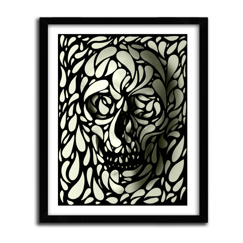 Affiche SKULL 4 by ALI GULEC, a limited edition art print on fine arts paper, showcasing a unique skull design.