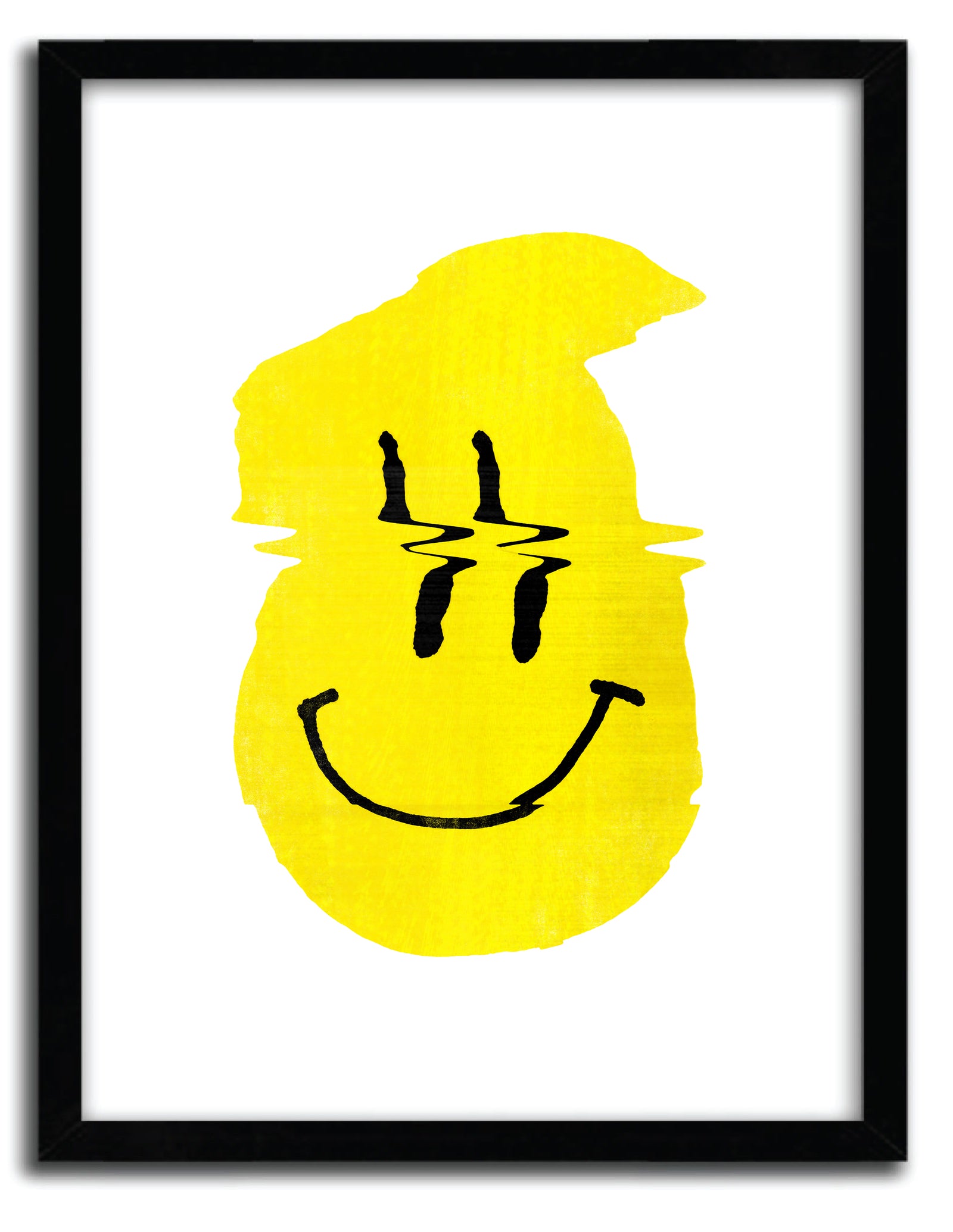 Affiche smiley par ALI GULEC, imprimée sur papier fine arts, avec des couleurs vives et un design moderne.