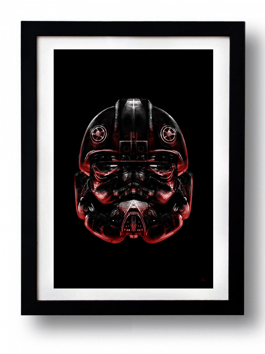 STAR FIGHTER PILOT affiche by Rubiant, featuring vibrant colors on fine arts paper, showcasing a dynamic space pilot design.