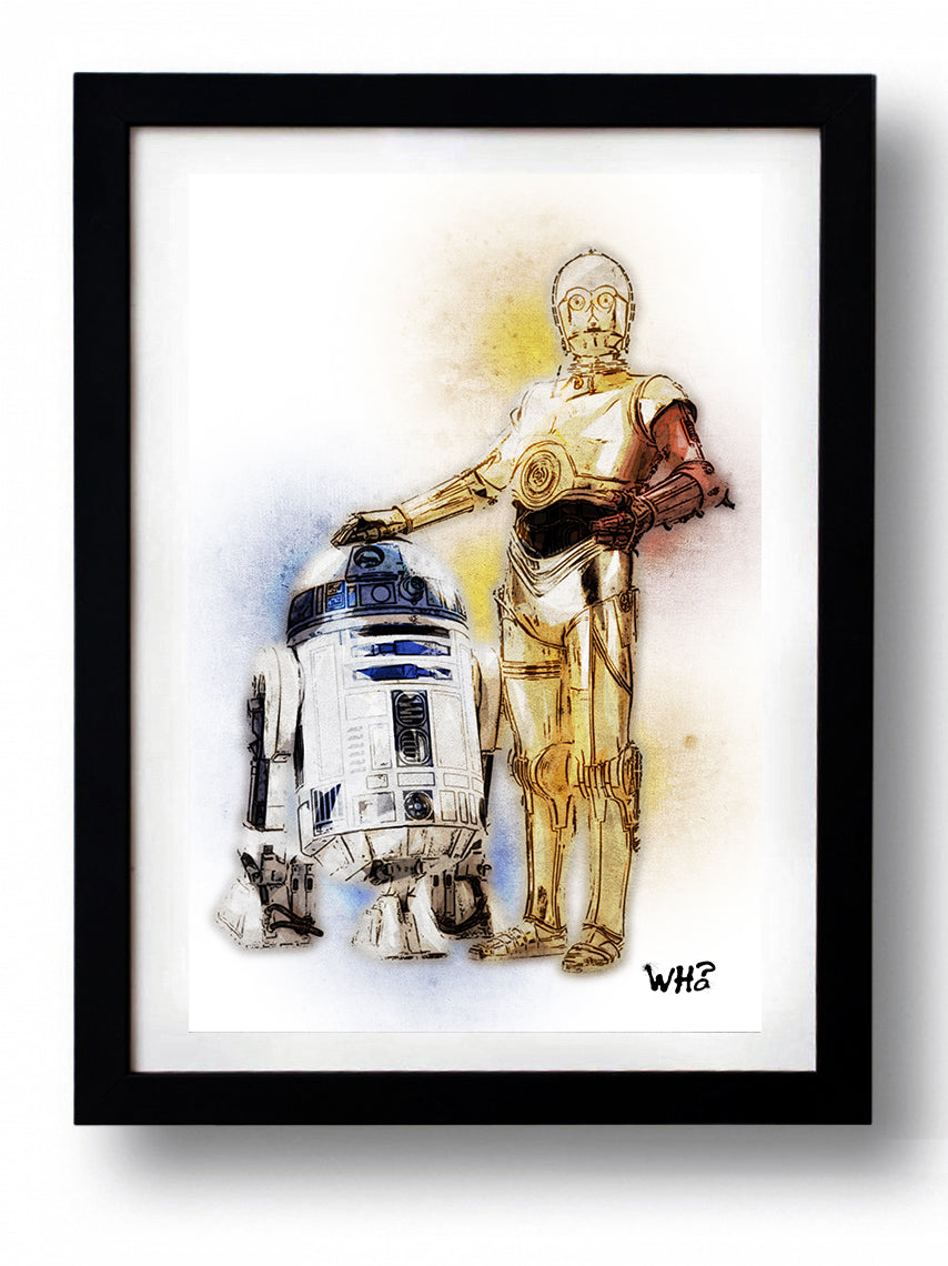 Affiche STAR GOLD & BLUE par WHO, imprimée sur papier fine arts, avec des couleurs vives et un design élégant.