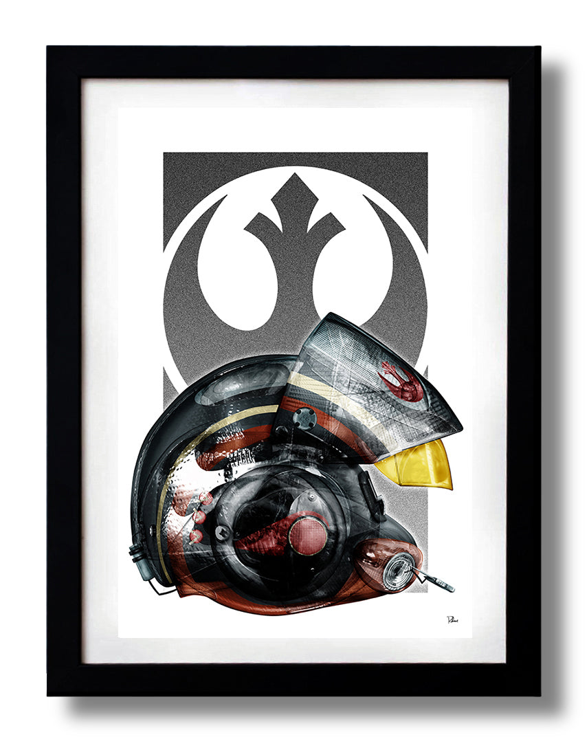 STAR PILOT REBEL 2 art print by Rubiant on fine arts paper, showcasing vibrant colors and intricate details.