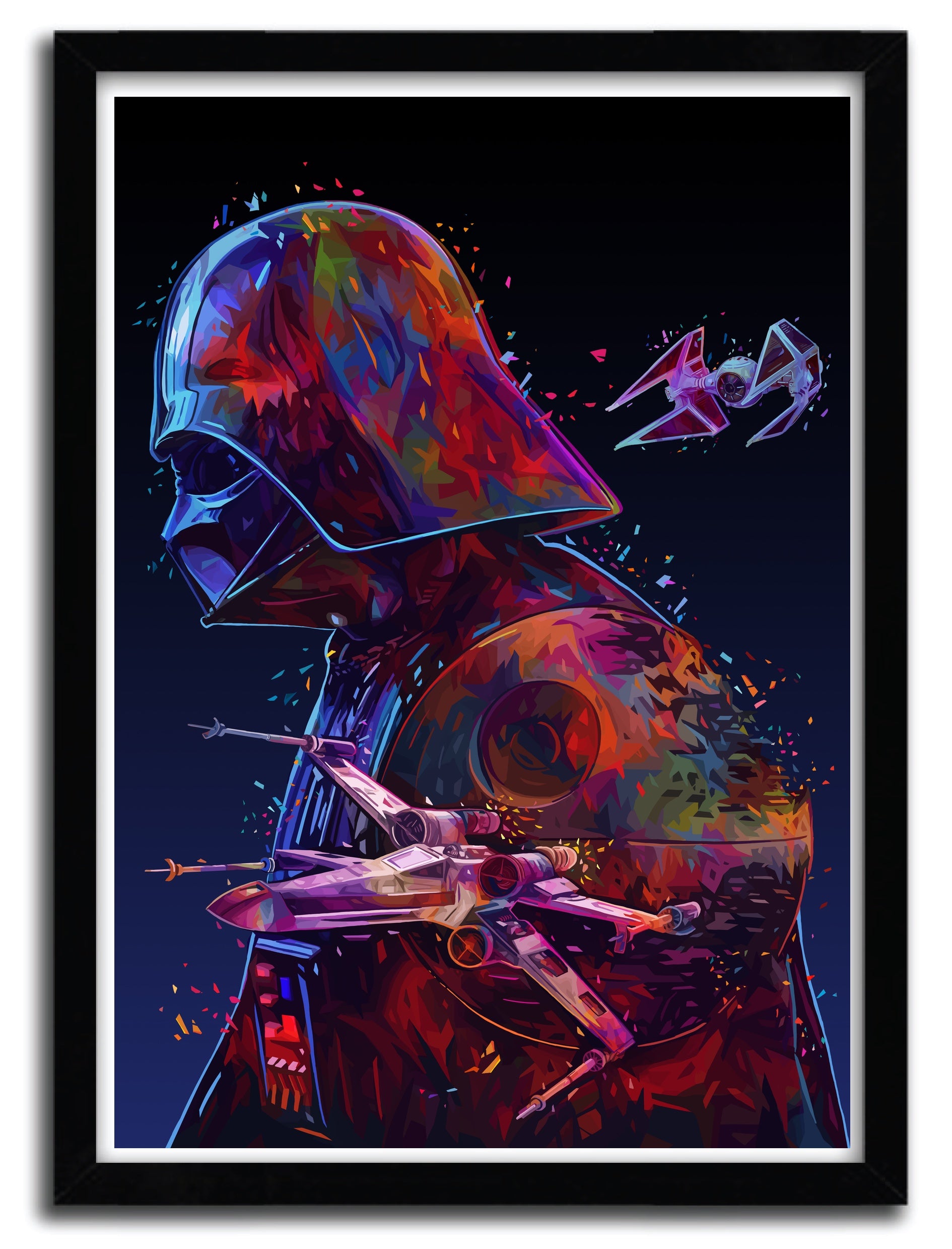 Affiche STAR WARS par Alessandro Pautasso, imprimée sur papier fine arts avec encres d’archives, numérotée et signée.