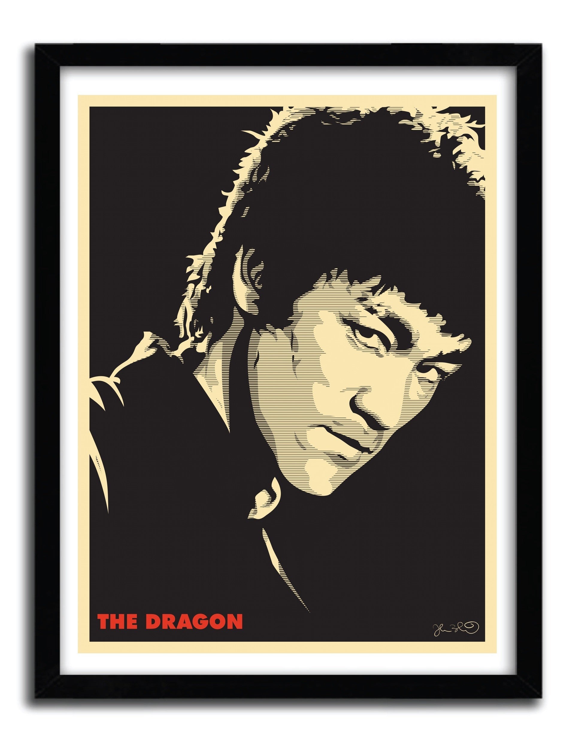 Affiche THE DRAGON par Joshua Budich, imprimée sur papier fine arts, avec des couleurs vives et un design captivant.