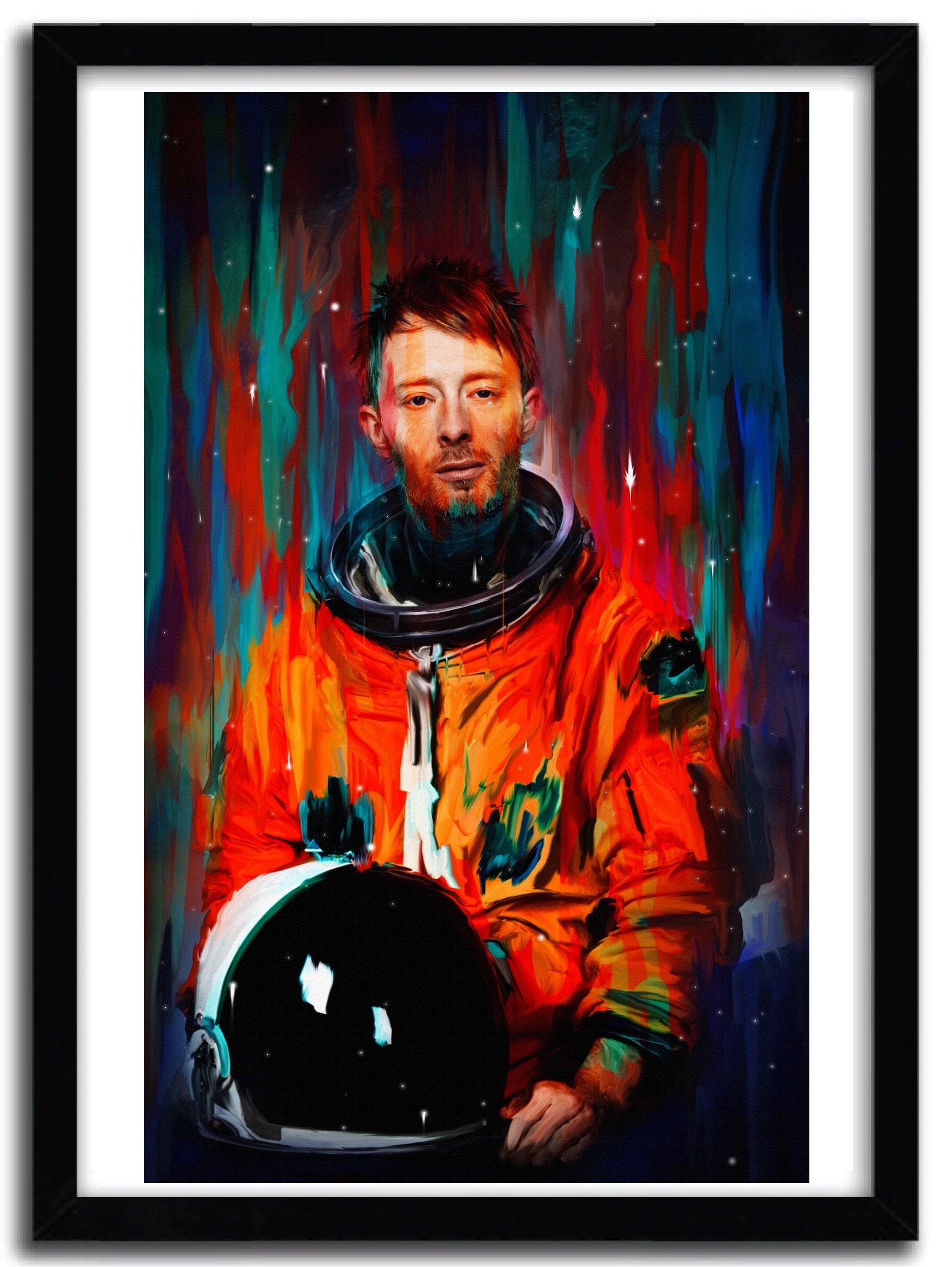 Affiche Thom Yorke par Nicebleed, imprimée sur papier fine arts avec des encres d’archives, numérotée et signée.