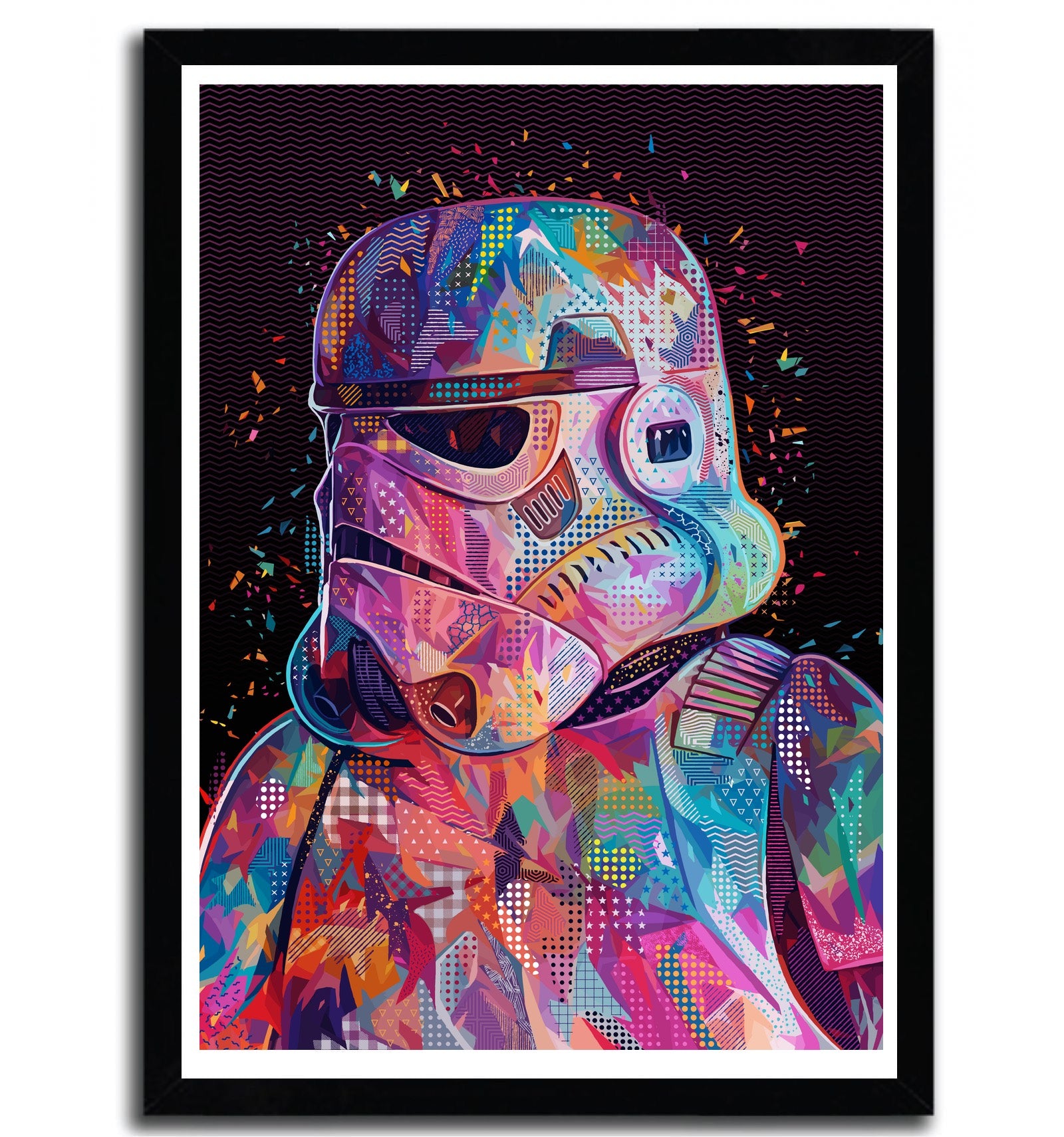 Affiche Trooper Pop par Alessandro Pautasso, imprimée sur papier fine arts, avec des couleurs vives et un design contemporain.