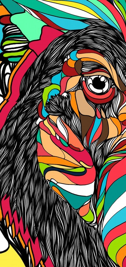 Affiche TROPICAL COCK by DANNY IVAN, a vibrant limited edition art print featuring tropical themes, printed on fine arts paper.