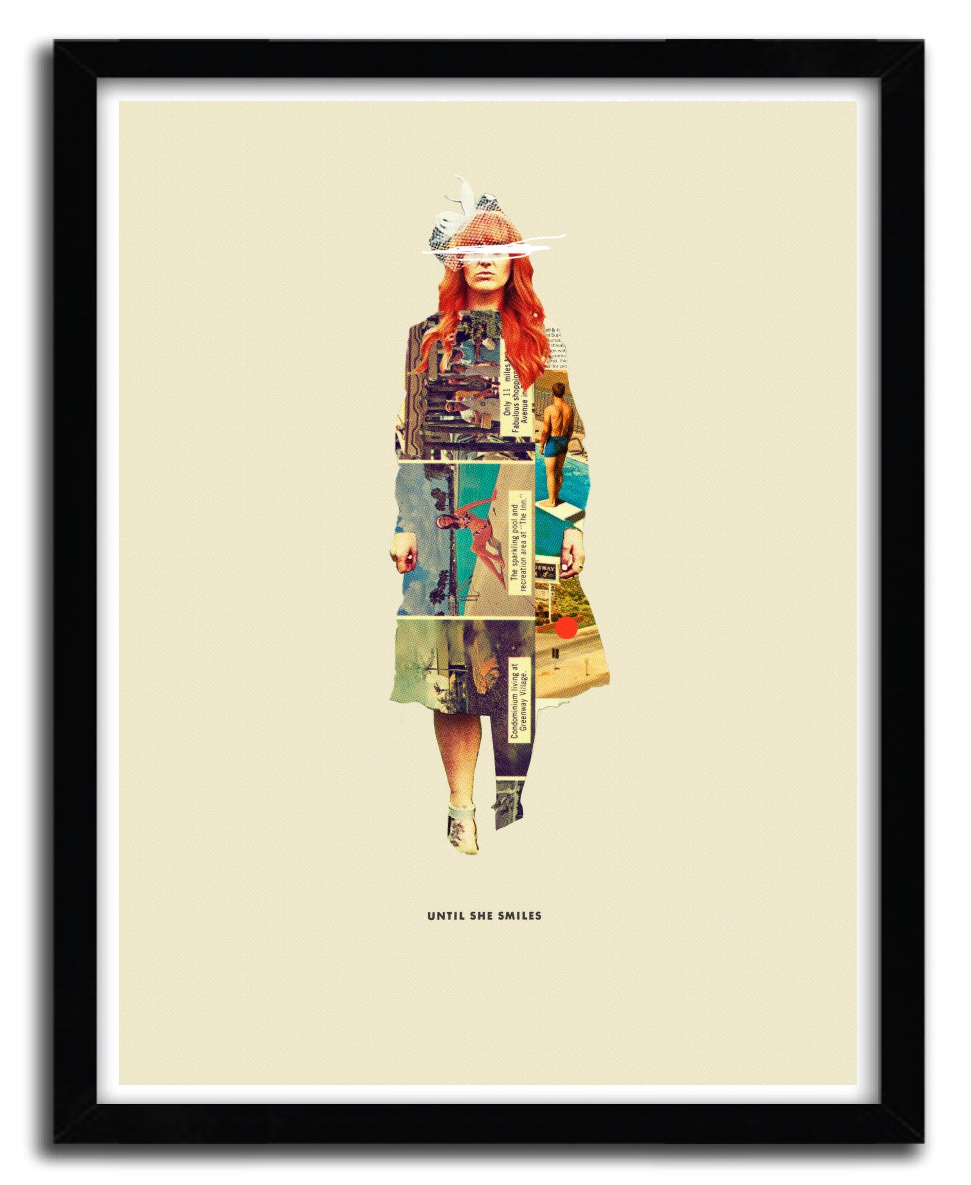 Affiche Until She Smiles by FRANK MOTH, a limited edition art print on fine arts paper, showcasing vibrant colors and intricate details.