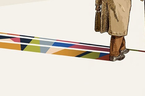 Affiche WALKING SHADOW, OLD MAN by Jason Ratliff, showcasing a unique artistic design printed on fine arts paper.