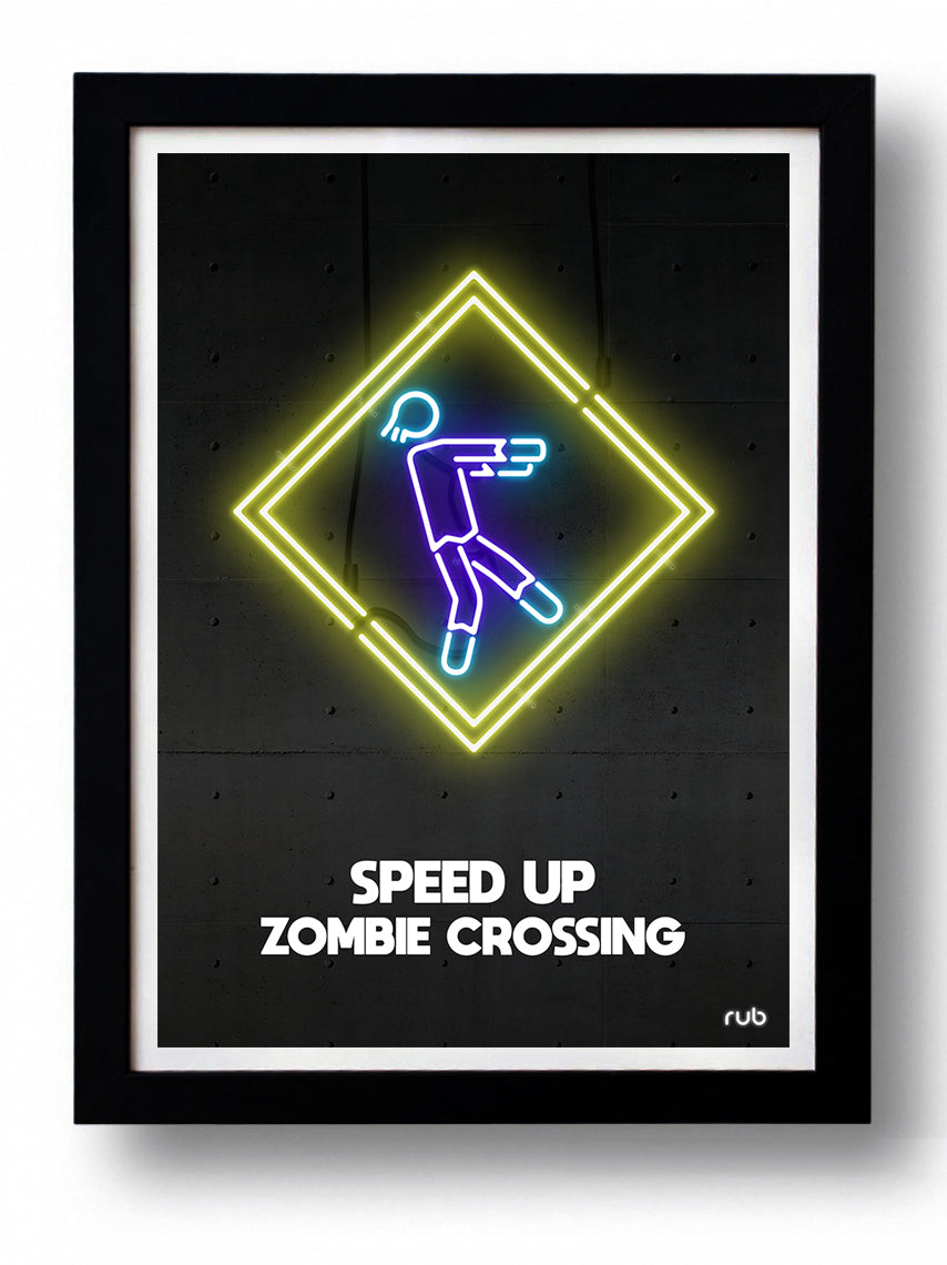 Affiche WARNING I'M HOT by RUB, a limited edition art print on fine arts paper, showcasing vibrant colors and intricate details.