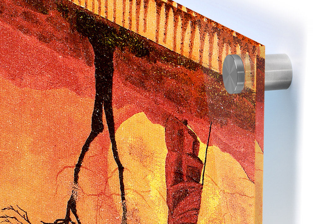 Vibrant African Tribal Art 1 acrylic print on 5mm thick acrylic glass, showcasing intricate tribal designs.