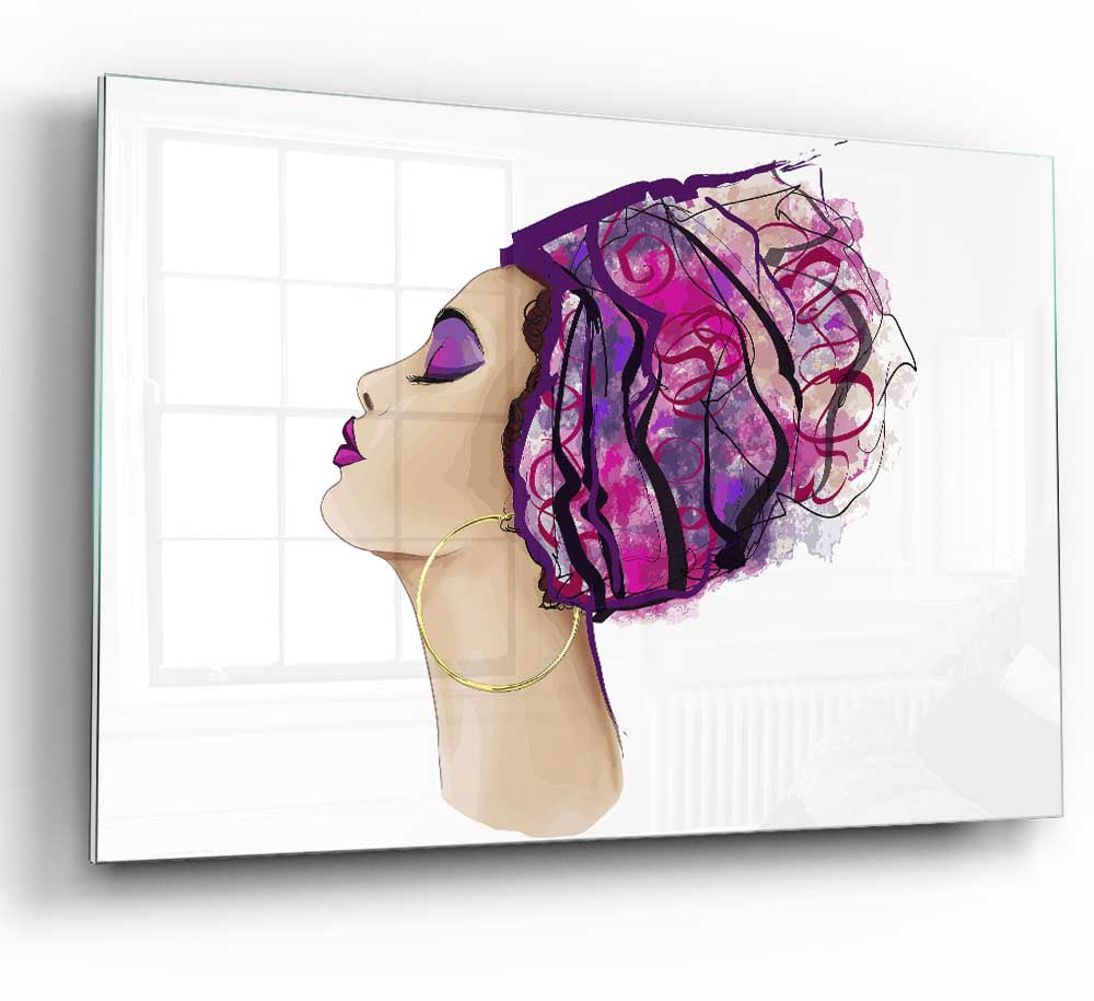 A vibrant African Tribal Art 30 glass print showcasing intricate tribal designs and colors, perfect for modern home decor.