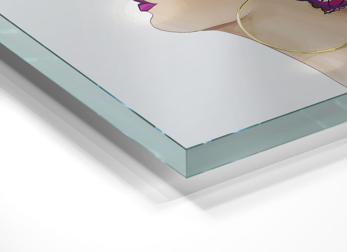 A vibrant African Tribal Art 30 glass print showcasing intricate tribal designs and colors, perfect for modern home decor.