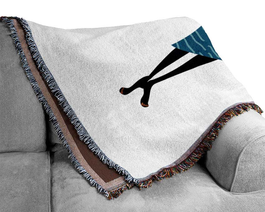 African Women 2 throw blanket made from 100% cotton, featuring a thermal weave for breathability and a luxurious finish, perfect for home decor.