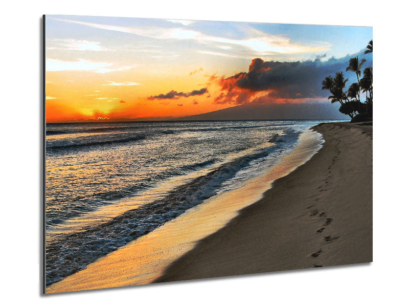 A modern art piece titled 'After The Storm' printed on brushed aluminium dibond, showcasing vibrant colors and a contemporary design.