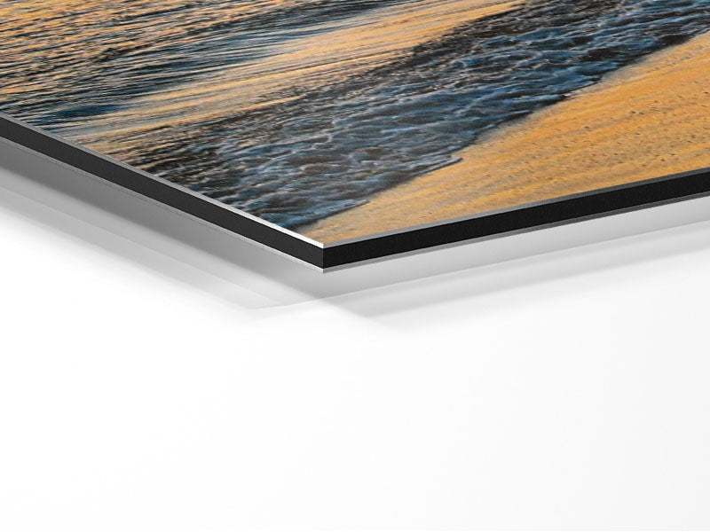 A modern art piece titled 'After The Storm' printed on brushed aluminium dibond, showcasing vibrant colors and a contemporary design.