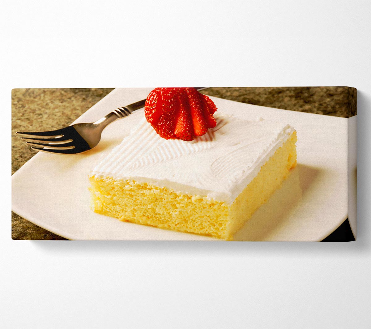 Afternoon Treat canvas art mounted on a 44mm box frame, showcasing vibrant colors and a beautiful design, ready to hang on the wall.