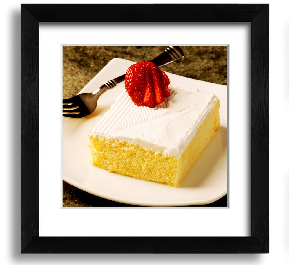 Afternoon Treat Square Framed Print in various frame colours, showcasing its handmade quality and artistic design.