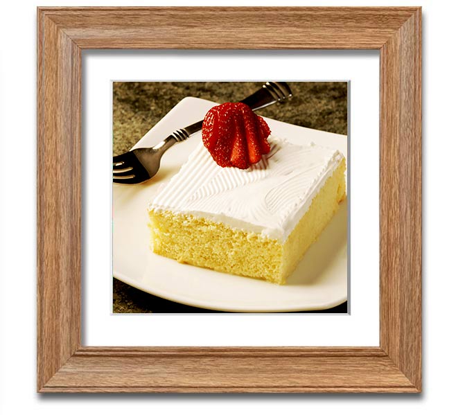 Afternoon Treat Square Framed Print in various frame colours, showcasing its handmade quality and artistic design.