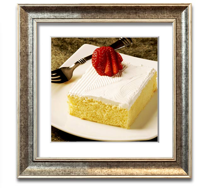 Afternoon Treat Square Framed Print in various frame colours, showcasing its handmade quality and artistic design.