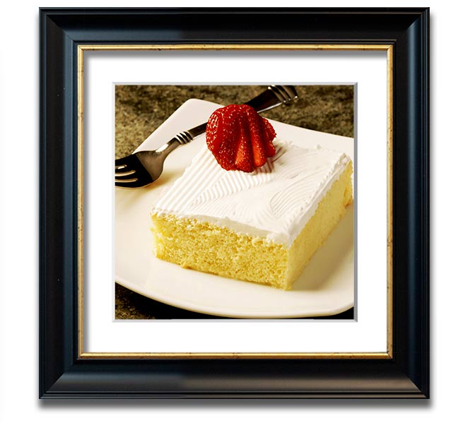 Afternoon Treat Square Framed Print in various frame colours, showcasing its handmade quality and artistic design.