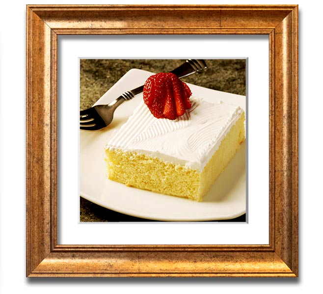 Afternoon Treat Square Framed Print in various frame colours, showcasing its handmade quality and artistic design.