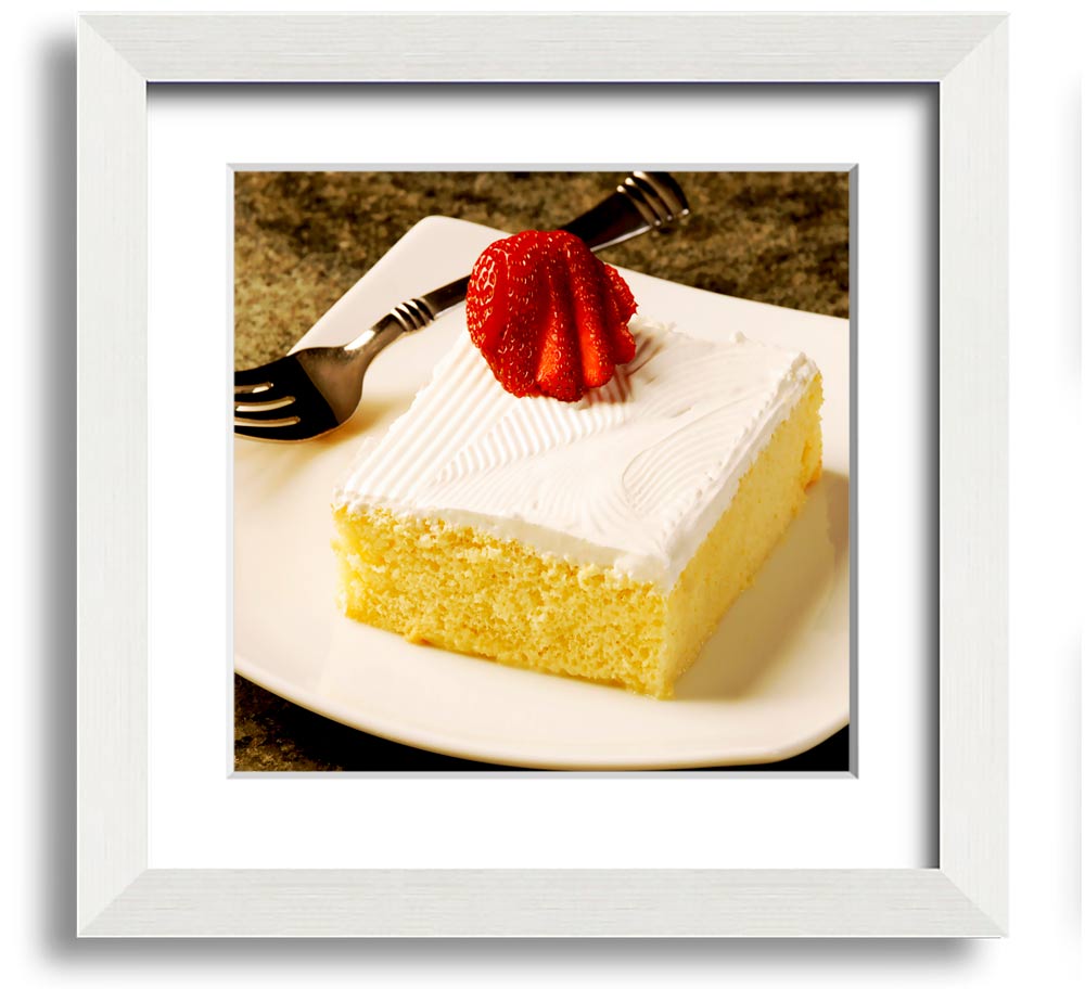 Afternoon Treat Square Framed Print in various frame colours, showcasing its handmade quality and artistic design.