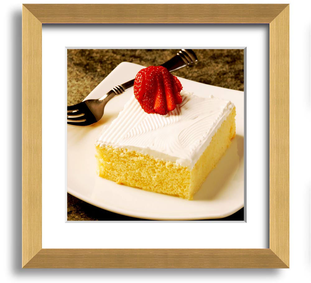 Afternoon Treat Square Framed Print in various frame colours, showcasing its handmade quality and artistic design.