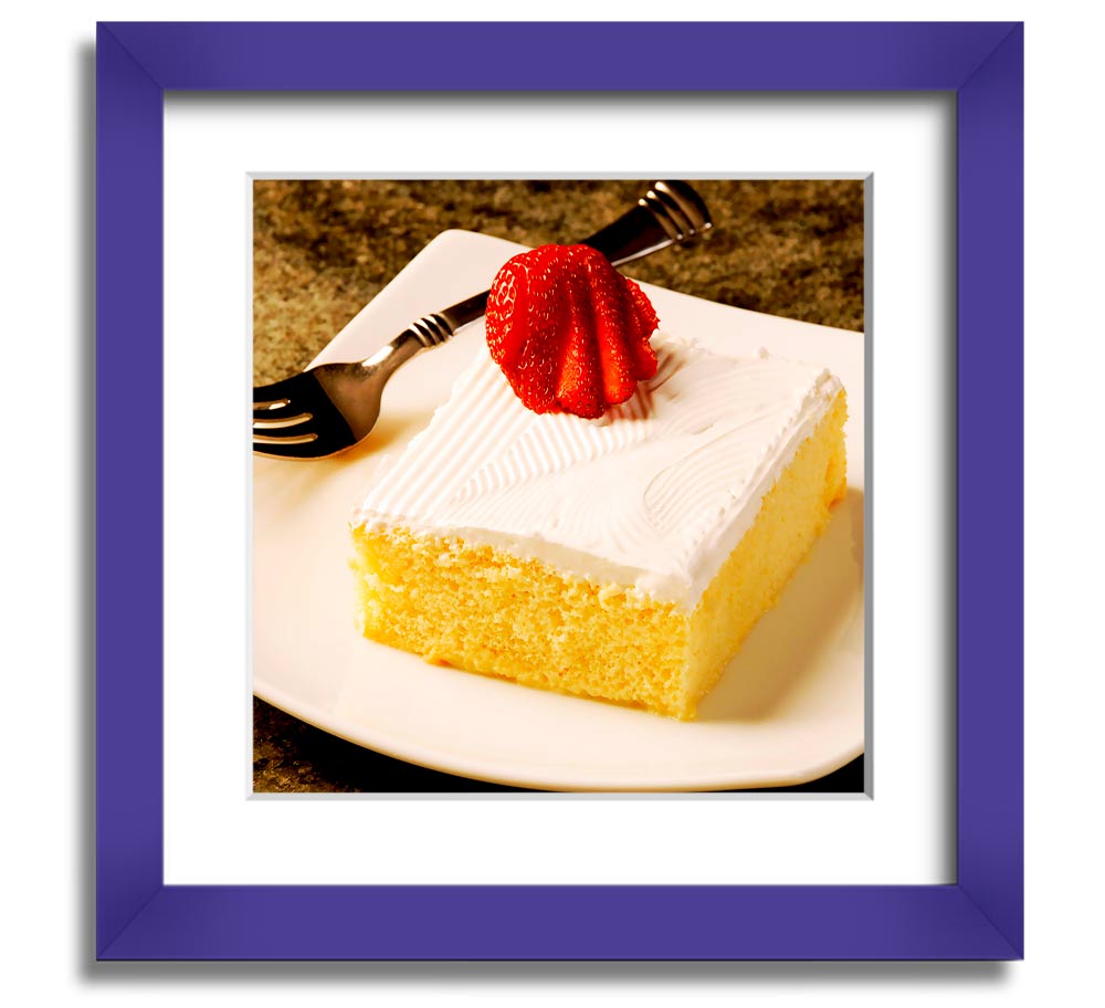 Afternoon Treat Square Framed Print in various frame colours, showcasing its handmade quality and artistic design.