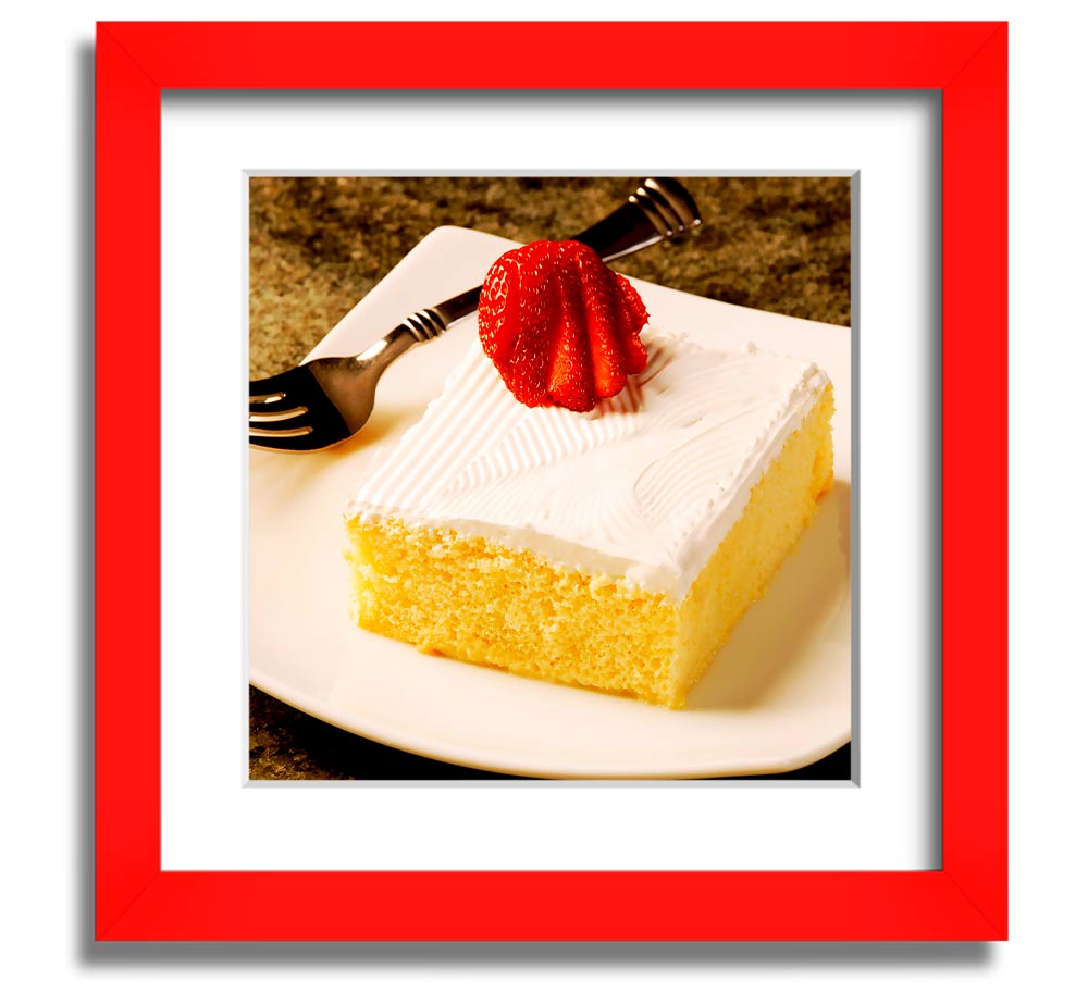 Afternoon Treat Square Framed Print in various frame colours, showcasing its handmade quality and artistic design.