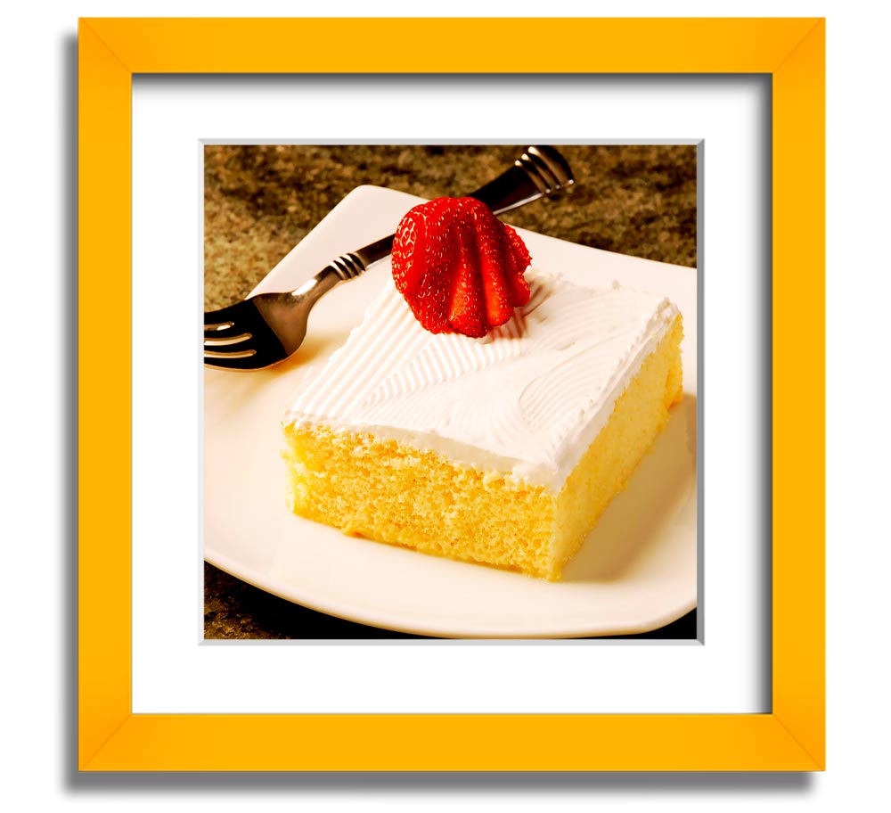 Afternoon Treat Square Framed Print in various frame colours, showcasing its handmade quality and artistic design.